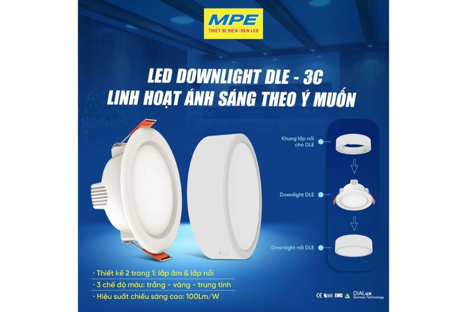 Đèn led downlight 3C