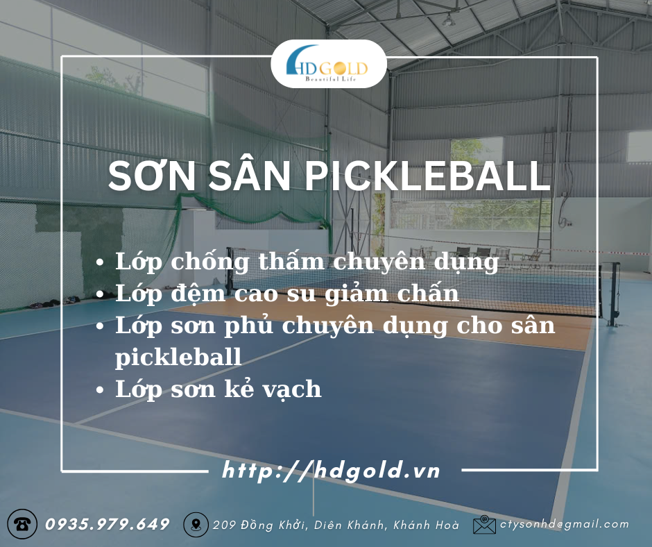 SƠN SÂN PICKLEBALL THEO TIÊU CHUẨN